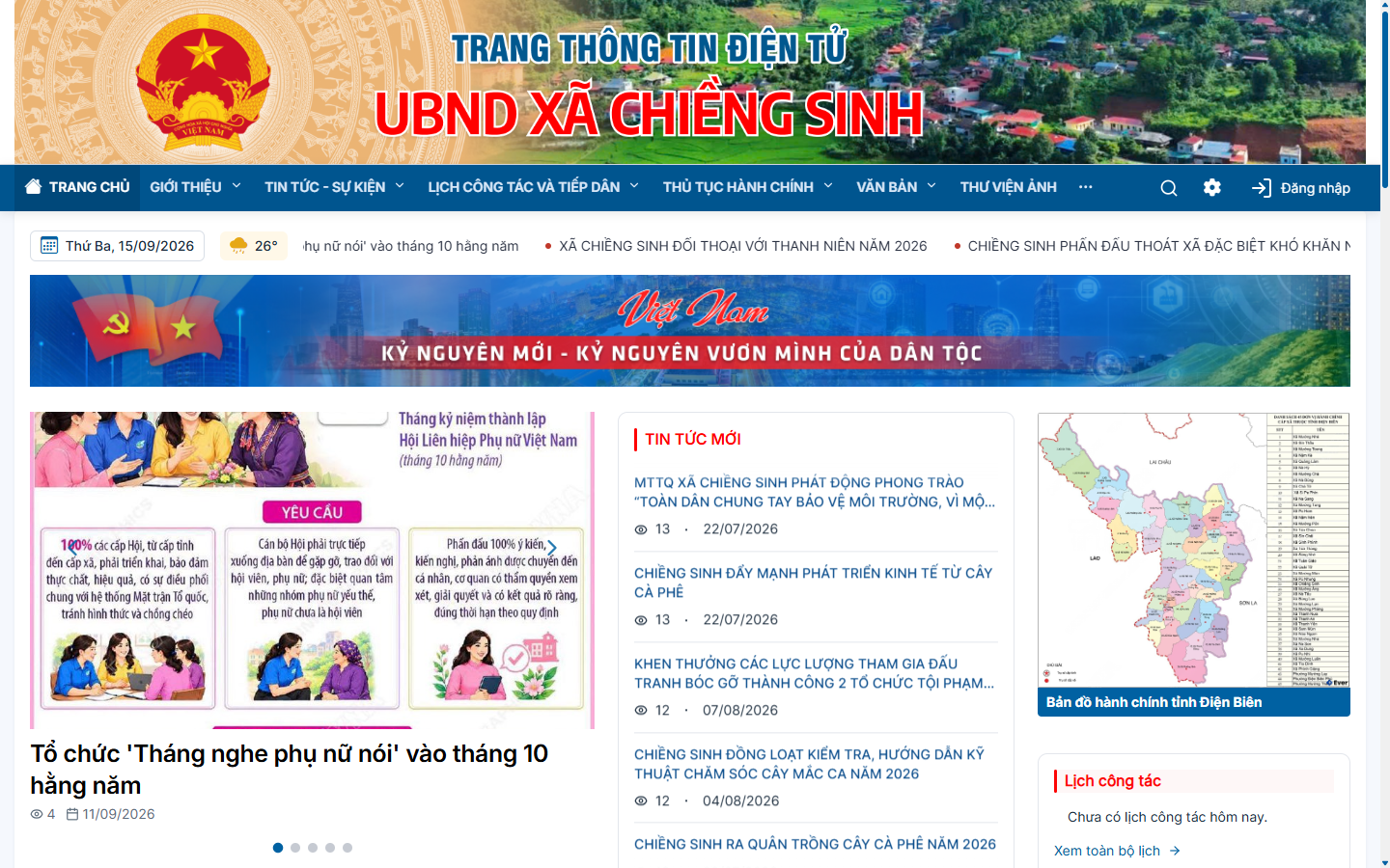 Cổng thông tin UBND xã Chiềng Sinh